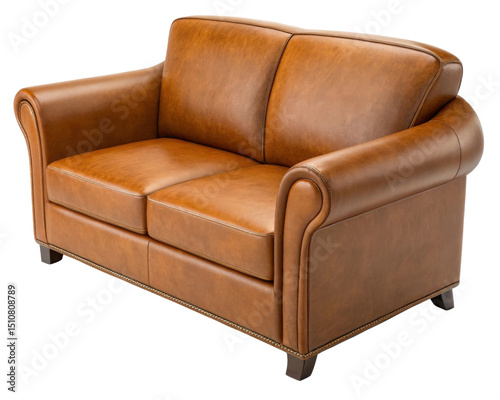 Luxurious pu leather loveseat sofa offers comfort and style for any living space