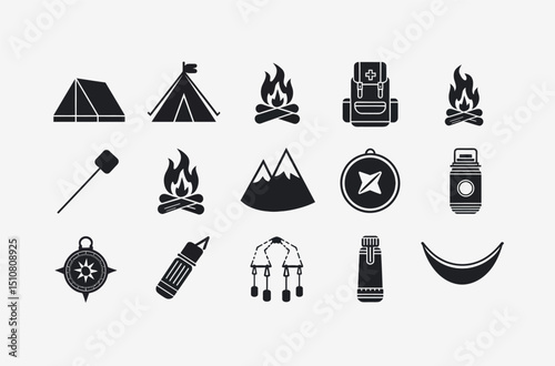 Essential Camping Icons for Outdoor Adventures