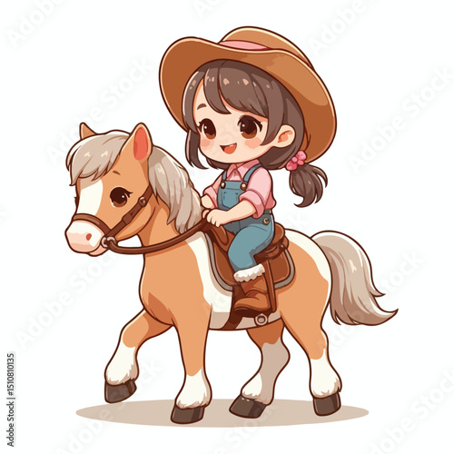 children riding ponies