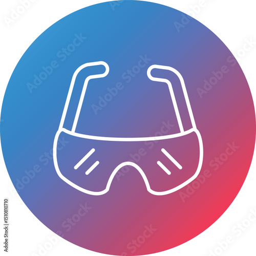 Eye Protector Line Gradient Circle Background Icon