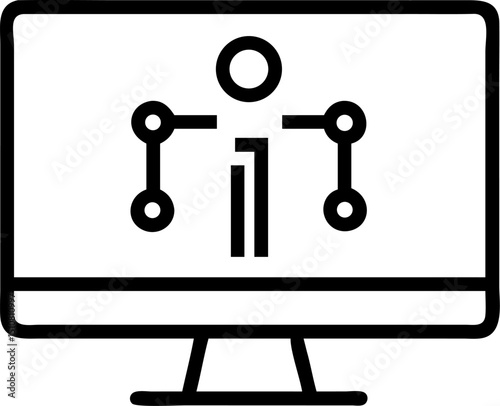 information technology vector outline icon on white or transparent background	