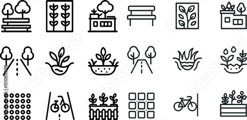 Urban green spaces and sustainable design elements for modern living