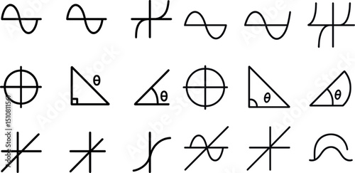 Geometric and trigonometric symbols for mathematical design concepts