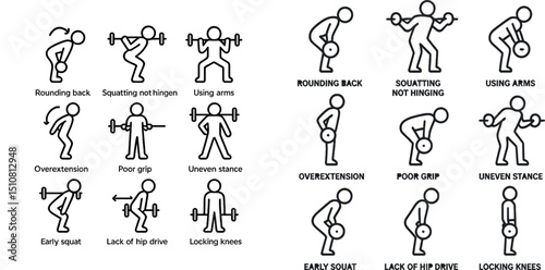 Common weightlifting mistakes with correct posture guide for safe gym workouts