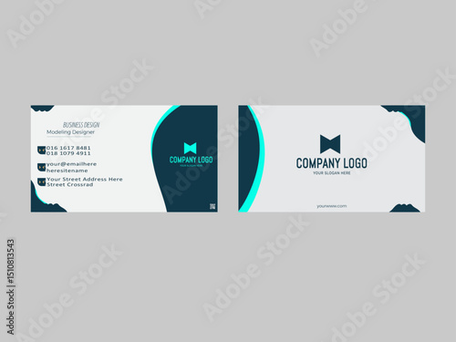 Business card design template, Clean professional business card template, business card template, Business.