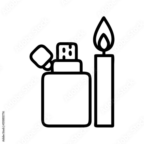 Camping, outdoor adventure Vector eco-tourism, tent, backpack, campfire, compass, kayak, hiking, travel, wilderness exploration silhouette illustration.