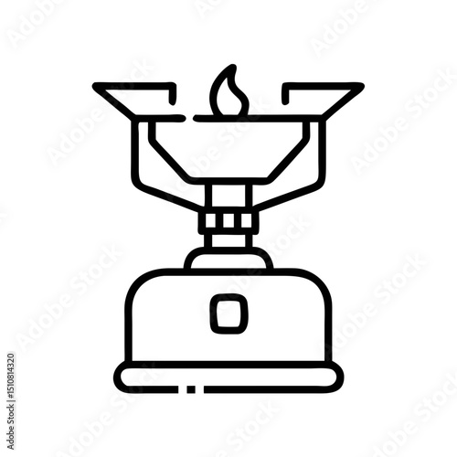 Camping, outdoor adventure Vector eco-tourism, tent, backpack, campfire, compass, kayak, hiking, travel, wilderness exploration silhouette illustration.