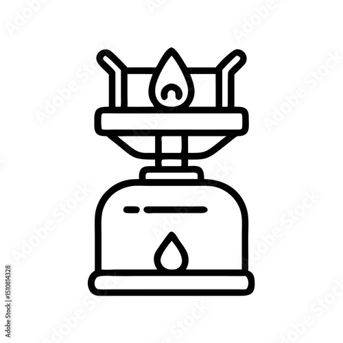 Camping, outdoor adventure Vector eco-tourism, tent, backpack, campfire, compass, kayak, hiking, travel, wilderness exploration silhouette illustration.