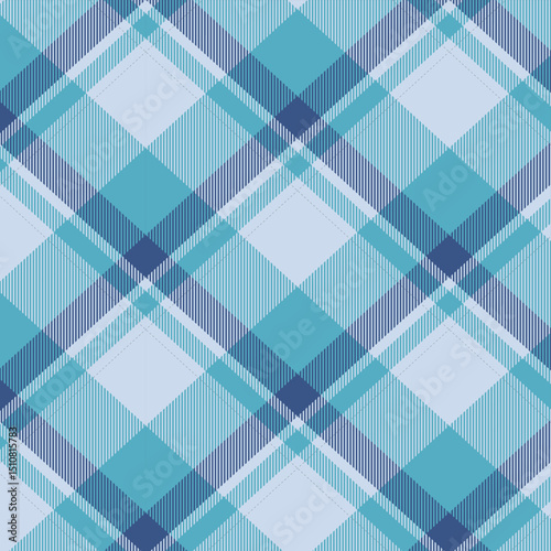 Scotland tartan seamless plaid texture with rhombuses and squares - Vector illustration