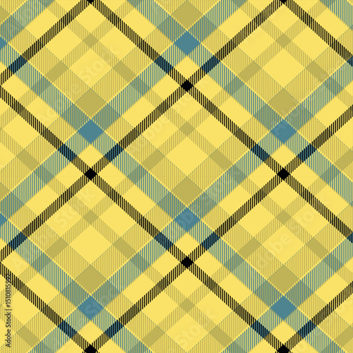 Scotland tartan seamless plaid texture with rhombuses and squares - Vector illustration