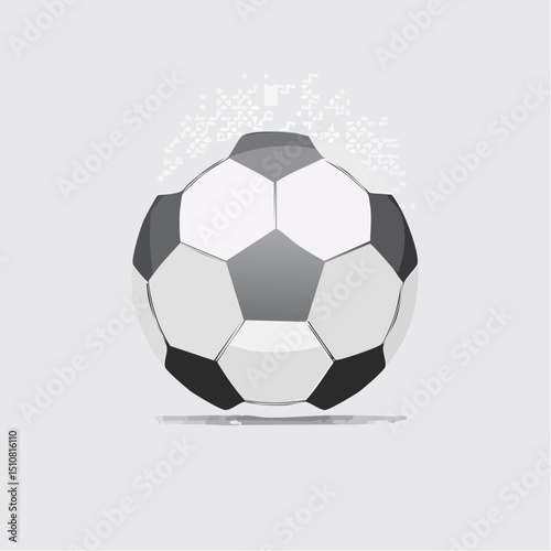 Black And White Soccer Ball Graphic Illustration