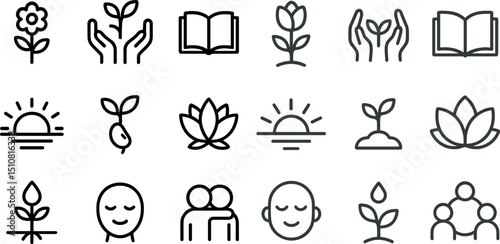Sustainable growth and wellbeing: icons for nature and connection
