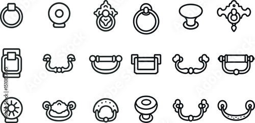 Vintage and modern door knob and handle designs for home decor and renovation