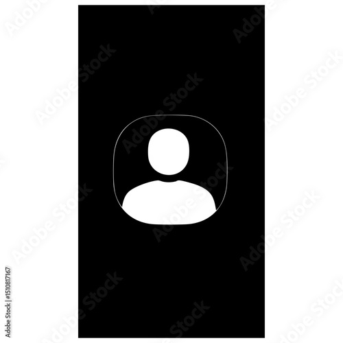 High-Contrast Profile Icon - macOS UI Vector