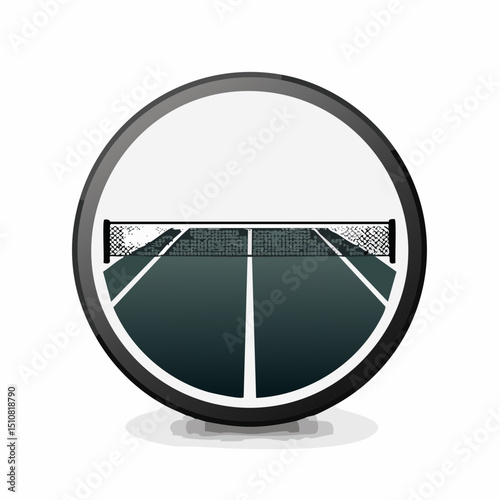 Circular Tennis Court Icon Graphic Design
