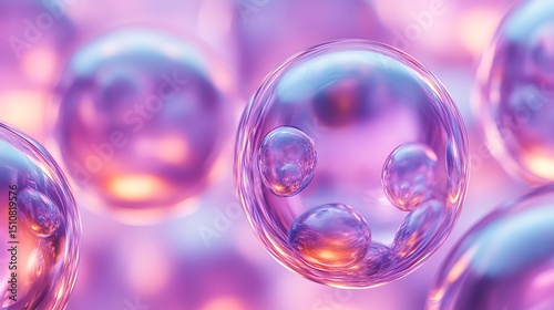 Abstract spheres in vibrant colors