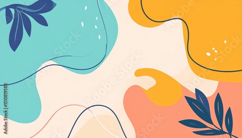 Creative abstract shapes design digital artwork colorful background modern aesthetic graphic art photo