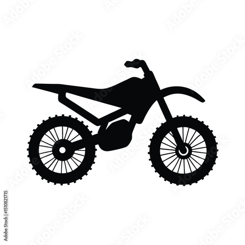 Dirt Bike Icon Vector Flat and Clean Look Isolated
