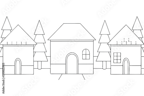 sketch of a house