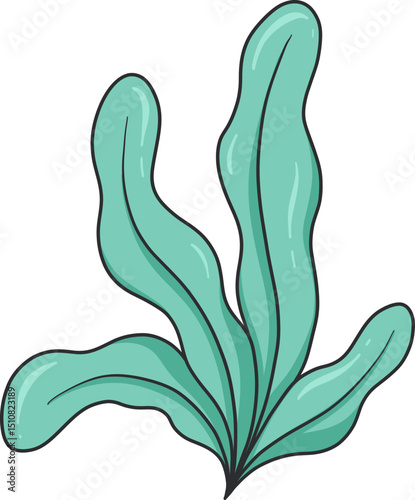 seaweed algae cartoon