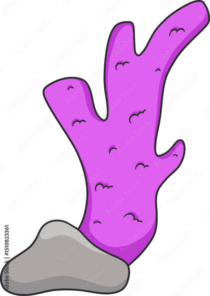 Obraz premium underwater coral cartoon