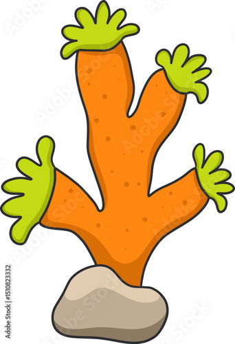 underwater coral cartoon