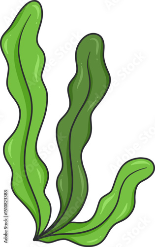 seaweed algae cartoon