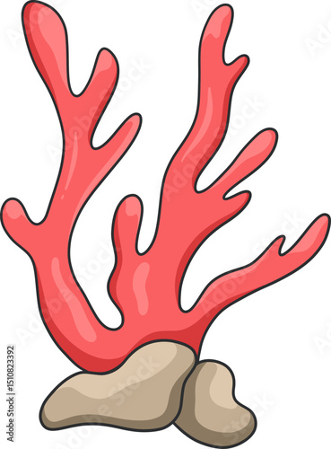 underwater coral cartoon