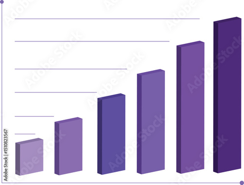 Growth Chart Visualizing Progress and Success with Ascending Bars