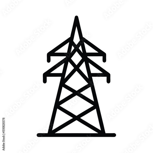 Electrical Panel Icon Vector Flat and Clean Look