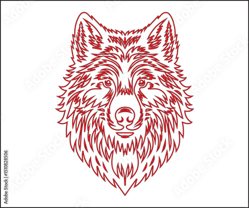 wolf head vector illustration colorful animal life jungle , life , t shirt, tattoo, 
