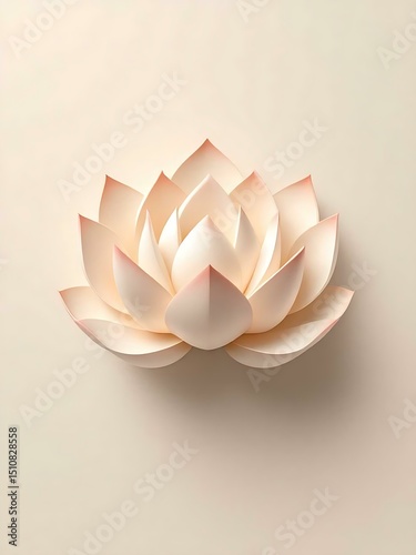 🔹 Paper Lotus Elegance 🔹
This elegant 3D-rendered lotus made of soft paper-like textures glows with serenity and minimal charm. A tribute to purity and inner peace, it is AI-generated image