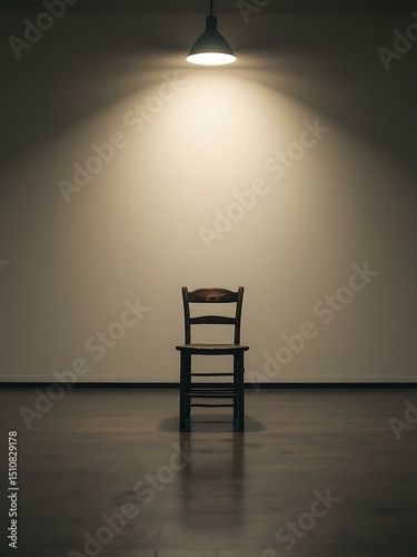 🔹 Wooden Chair and Spotlight 🔹
This atmospheric image of an old wooden chair beneath a warm spotlight captures nostalgia, isolation, and focus. Perfect for conceptual projects, AI-generated image