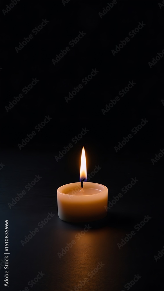 Single Candle Flame in Darkness A Symbol of Hope and Remembrance Single Candle Flame in Darkness A Symbol of Hope and Remembrance