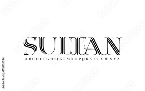 Elegant Sultan Font Displaying Uppercase Letters A-Z