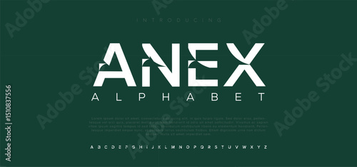 Anex Future font creative modern alphabet fonts. Typography bold regular. vector illustrator	