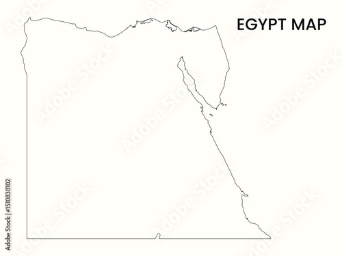 Map of Egypt, Egypt Map Vector Illustration.	