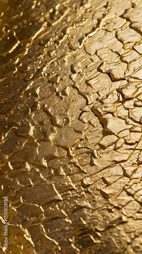 Close-up of a gold texture with soft reflections and intricate details, brushed and polished surface, realistic metallic shine



