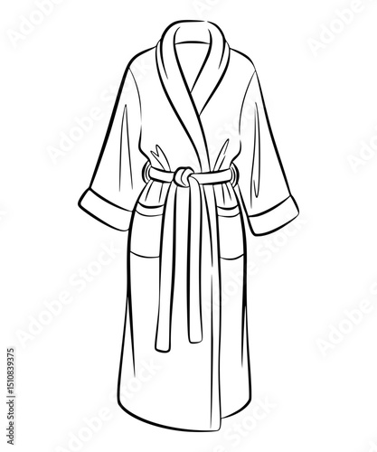 Bathrobe Line Art