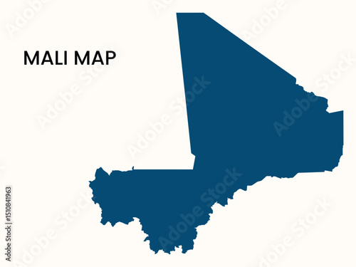 Map of Mali, Mali Map Vector Illustration.