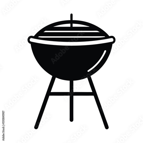 Grilling Skewers Icon Vector Flat and Clean Look Isolated on White Background