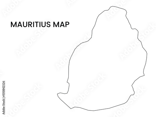 Map of Mauritius, Mauritius Map Vector Illustration.