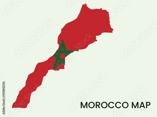 Map of Morocco, Morocco Map Vector Illustration.