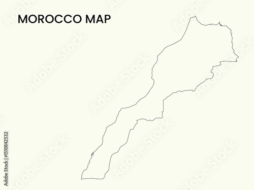Map of Morocco, Morocco Map Vector Illustration.