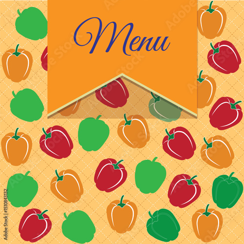 seamless pattern with capcicum menu