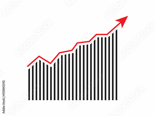 Positive Growth Trend Chart Visualized
