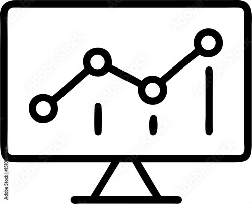 results analysis vector outline icon on white or transparent background