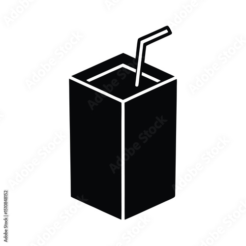 Juice Box Icon Vector Flat and Clean Look Isolated.eps