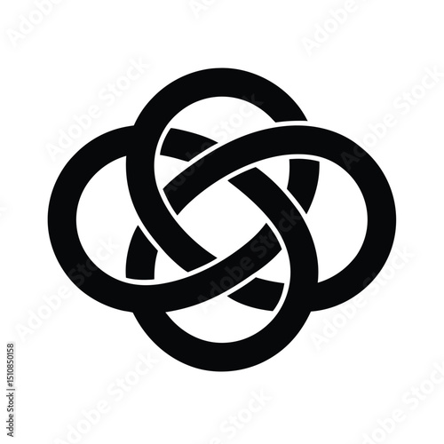 Knot Icon Vector Flat and Clean Look Isolated on White Background.eps