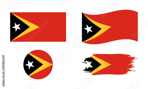 Free Download East Timor flag in different forms - GFXLoad